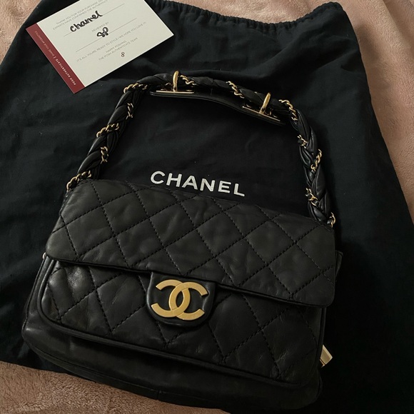 CHANEL Handbags - RARE ❣️ Authentic Chanel Flap lamb skin bag